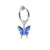 Anillo para el ombligo sin perforación de venta caliente europea y americana, clip para la oreja, mariposa con incrustaciones de diamante, anillo falso para el ombligo, clip para el ombligo, venta al por mayor en línea de Amazon