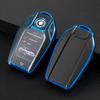 Para capa de chave de carro LCD BMW 740li 730 capa 530li capa protetora fivela gt série X6x7 bolsa de couro
