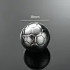 Piedras de hielo de acero inoxidable 304 con forma de balón de fútbol para enfriar whisky en verano, juego de cubitos de hielo metálicos de congelación rápida