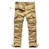 Macacão Novo de Primavera e Outono Masculino Solto Plus Size Reta Casual Calças de Trabalho com Vários Bolsos Marca da Moda Calças de Proteção para Homens