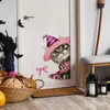 Pegatinas de Pared Temáticas de Halloween que Brillan en la Oscuridad Gatito Sombrero de Mago Lápida Dulce Mariposa Tienda Creativa Pegatinas de Decoración Festiva