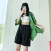 2026 Novo Estilo Shorts Feminino de Verão Finos de Cintura Alta Largos Linha A Casuais de Chiffon Wide-Leg Comprimento 5 Pontos