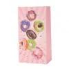 Bolsa de papel Kraft de spot de fábrica con pegatinas impresas bolsa de regalo para fiesta bolsa de regalo bolsa de dulces