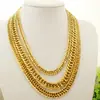 Comercio Exterior Popular Cadena de Látigo de Monta con Hebilla Doble de Oro Aluvial Cobre Chapado Oro Real por Dentro y por Fuera Un Solo Color Popular en Transmisión en Vivo Collar de Oro para Hombres