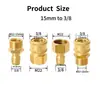 Kit de conexão rápida para lavadora de alta pressão Conector de conexão rápida para mangueira 3/8 Cabeça macho e fêmea de latão 1/4 Conjunto de quatro peças