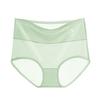 Roupa Íntima de Malha Ice Mesh Fina de Verão, Shorts Triângulo Feminino Transparente com Forro de Algodão na Virilha, Secagem Rápida, Respirável, Cintura Alta para Meninas