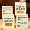 Sacos Espessados com Janela para Embalagem de Torradas para Produtos Assados, Pão, Biscoitos, Donuts, com Sacos de Papel Quadrados Auto-Selantes com Borda de Arame para Uso Comercial