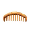 Peine de masaje de sándalo Longfeng peine de dientes anchos peine de costillas peine de peluquería de madera maciza peine de meridianos terapia capilar peine grande de media luna