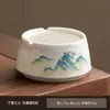 Nuevo Cenicero de Porcelana Blanca de Jade Grasa de Oveja Hogar Sala de Estar Oficina Cenicero de Personalidad Creativa Cenicero Anti-Ceniza Voladora