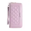 Nuevo Billetera Larga con Doble Cremallera 2025 Moda Europea y Americana para Mujer Bolso de Mano Bordado Billetera Multifuncional Bolso para Teléfono Móvil