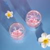 Taza de Doble Pared de Vidrio de Borosilicato Resistente a Altas Temperaturas, Aislante Térmico, Estilo Japonés Romántico de Flor de Cerezo, Hecha a Mano, para Agua, Té con Leche