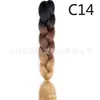 Peluca de Trenza Jumbo Africana Trenza Grande Cuerda de Pelo de Trenza Sucia Colorida Fibra Química Gradiente Trenza Grande Hip Hop Trenza Sucia
