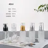 Botella de Loción de Vidrio Esmerilado Botella Dispensadora de Cosméticos Tipo Push Botella Spray para Tónico Botella Vacía para Esencia Base Líquida