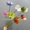 Simulação PU único vermelho médio palma mini pequena Guanyinlian segurando flor material adereços de tiro flores de mesa para casa