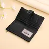 Cartera Larga Moda Estilo Coreano Ranuras Múltiples para Tarjetas Portatarjetas de Identificación Anti-Robo RFID Billetera Larga Monedero de Cuero Genuino Vintage con Acabado de Aceite y Cera