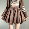 Falda de gamuza para mujer para otoño e invierno, cintura elástica, falda tulipán versátil, que cubre la cadera, minifalda adelgazante