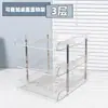 Estante de Almacenamiento de Libros de Escritorio Caja de Archivos A4 para Estudiantes Estantería Organización Estante de Archivos de Almacenamiento de Libros de Plástico Transparente