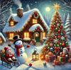 Amazon Cross-Border Novo Atacado Pintura de Diamante 5D Diamante Redondo Elemento de Natal Combinação DIY Adesivo Mosaico Feito à Mão