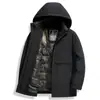 Principalmente Recomendado Jaqueta de Penas de Inverno para Homens, Estilo Regular com Gola Reversível, Espessa e Quente, Marca Moderna Casaco de Penas de Pato Branco 90%