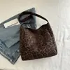 Bolso de Hombro Tote Grande de Capacidad para Mujer, Estampado de Leopardo, Casual, Moderno, 2025, Personalizado, Nueva Moda, Retro Simple, para el Trabajo