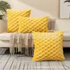 Funda de almohada de felpa nueva transfronteriza color liso terciopelo caparazón de tortuga funda de almohada de sofá tridimensional modelo de habitación dormitorio almohada decorativa