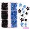 Transmisión en Vivo Transfronteriza Macarrón Tridimensional Resina Flor de Cinco Pétalos Mixta Amazon Mayorista Cambia de Color Manicura Bolitas de Acero Pequeñas Mayorista
