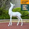 Adornos de Ciervo Sika Simulado para Exterior Jardín de Patio Parque Forestal Escultura de Fibra de Vidrio de Ciervo Modelo de Plaza Animal Simulado