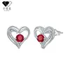 Brincos Transfronteiriços de Prata Esterlina S925 com Pino, Formato de Coração Cravejados com Diamantes para Mulheres, Brincos de Zircônia com Design de Nicho, Acessórios de Orelha Exquisitos e Modernos