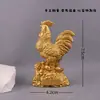 Galo Dourado Traz Riqueza Doze Animais do Zodíaco Grande Ornamento de Galo Mascote Auspicioso Guardião da Casa Decoração de Mesa Escritório Sala de Estar Casa