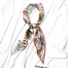 Bufanda de seda para mujer primavera y otoño estilo coreano Corea del Sur bufanda con cinturón de cinta puntiaguda de longitud media banda para el pelo de verano bufanda de moda