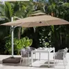 Sombrilla de sol para exteriores, sombrilla romana para patio, sombrilla grande para el sol, sombrilla para patio jardín villa con luces, sombrilla de poste central, sombrilla para puesto exterior