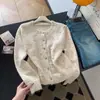 Cárdigan de Punto Inspirado en Diseñador Estilo Nicho 2026 para Mujer, Moda Otoño e Invierno, Con Cuentas, Rejuvenecedor, Adelgazante Suéter Ropa Exterior
