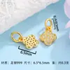 Accesorios Chapados en Oro de Plata Pura 999 Incrustados con Pedrería, Flores Pequeñas, Girasoles, Cruces, Cetros y Serpientes Colgantes DIY al por Mayor
