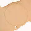 Moda Estilo Coreano Nuevo Collar de Oso con Microincrustaciones de Diamante para Mujer, Cobre Chapado en Oro, Cadena para Clavícula de Diseño de Nicho de Lujo Ligero