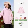 Chaqueta Soft Shell Exterior para Niñas Pudding Haru Colección Primavera 2026 Estilo Simple Fresco Infantil con Capucha Chaqueta a Prueba de Tres