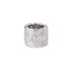Nova Prata de Lei S925 Acabamento Fino Galvanizado Ouro Branco Colmeia Diamante Lapidado Contas Cilindricas Contas Espaçadoras Gelo Triturado Contas de Transferência