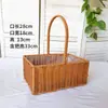 Suministro del fabricante cesta de flores tejida a mano de ratán cesta de flores para el Día de San Valentín cesta de almacenamiento cesta para arreglos florales de boda cesta de decoración para el hogar