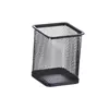Suporte de Mesa de Metal Moderno e Criativo Combinação de Suporte de Caneta de Malha de Arame Quadrado Redondo Combinação Suporte de Caneta de Malha Redonda
