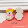 Desenho fofo série de Natal boneco de neve PVC cola flexível adesivo acessórios diy capa de celular presilha elástico de cabelo fivela de sapato acessórios de cabelo