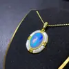 Popular Colgante de Plata Pura Incrustado con Ópalo Natural para Mujer, Moderno Piedra Principal 10X14Mm, Venta Directa del Fabricante, Venta al por Mayor de Fábrica