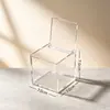 Caja transparente de acrílico con tapa abatible, caja de exhibición cuadrada, caja de embalaje de almacenamiento, caja de almacenamiento de plástico para regalos y artículos culturales creativos al por mayor