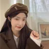 Boina Octogonal Dulce Metálica Estilo Primavera y Otoño para Mujer, Nuevo Moda Estilo Coreano Retro Celebridad de Internet Gorra Newsboy Painter