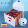 Bolsa Acordeão Arco-Íris Portátil Novo Modelo Transfronteiriça com 13/25 Compartimentos Pasta Impermeável de PP Bolsa para Papéis de Teste de Estudante e Documentos de Escritório