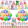 Comércio Exterior Rosa Choque Peppa Pig George Confete Balão de Látex Bandeira de Aniversário Decorações de Feriado para Crianças