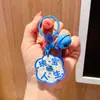 Chaveiro Pingente Flor Rosa Palavra Homófona Acrílico Lado Duplo Texto de Bênção Joia para Pendurar na Bolsa Pequenos Artigos