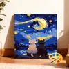 30*30 paisaje de campo pintura al óleo digital DIY pintado a mano escena callejera cafetería pintura decorativa acrílica en stock al por mayor