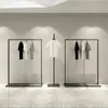 Estante de Ropa Simple de Hierro Exhibidor para Tienda de Ropa de Hombre y Mujer Colgador Colgante de Piso Estante Lateral para Colgar Ropa