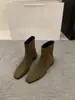 Botines de gamuza con plataforma estilo coreano para mujer, nueva colección otoño/invierno 2025, color café, botines cortos ajustados