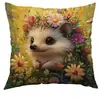Ciervos, Conejos, Zorros y Erizos entre las Flores de Primavera - Fabricante Transfronterizo de Fundas de Almohada Personalizadas Más Vendidas en Amazon
