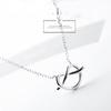 Collar de plata de ley s925 con forma de cruz y corazón, joyería de plata de moda coreana.